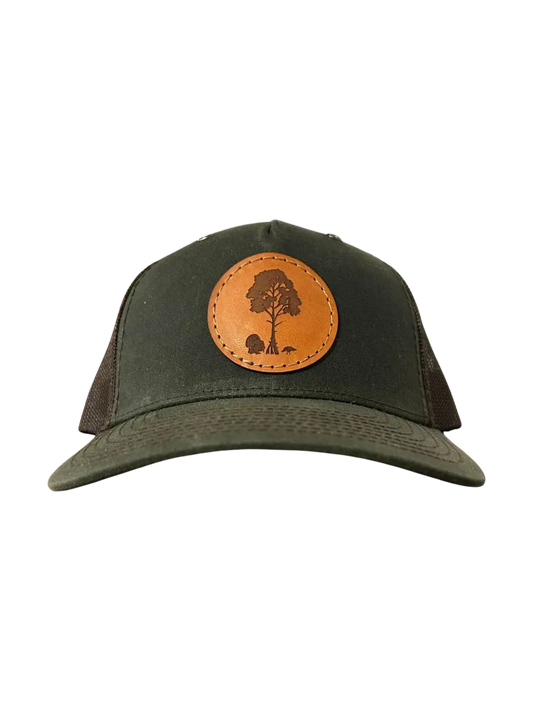 Leather Patch Tree and Turkeys