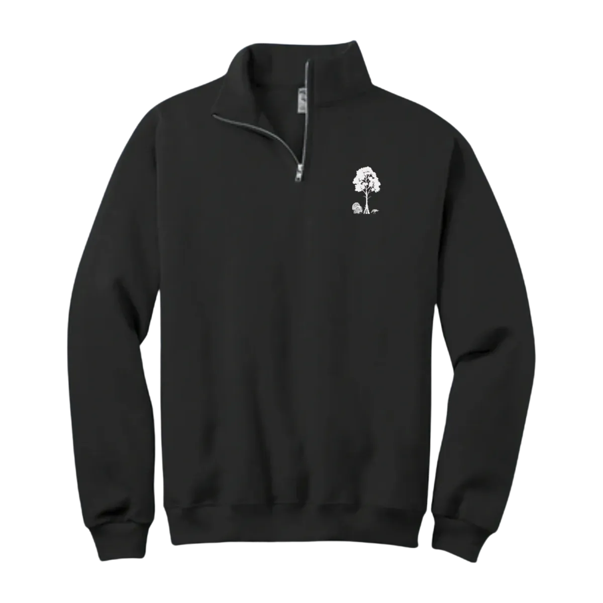 Black Quarter Zip Pull Over
