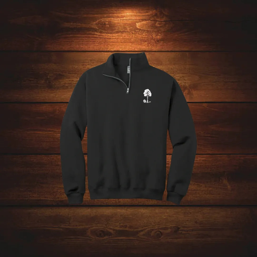 Black Quarter Zip Pull Over