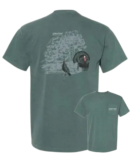 Comfort Color Blue Spruce Pocket T-Shirt