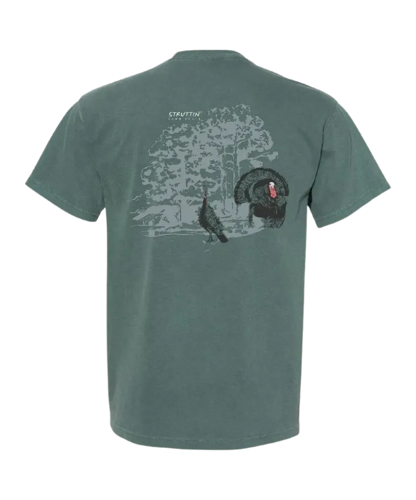 Comfort Color Blue Spruce Pocket T-Shirt