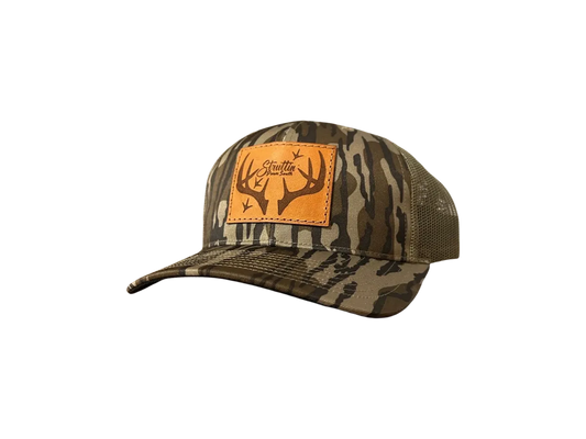Deer/Turkey Feet Leather Patch Bottomland Snapback