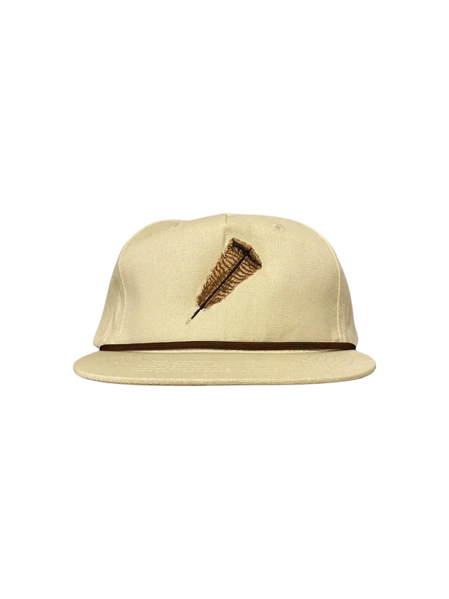 Feather Cream Rope Hat