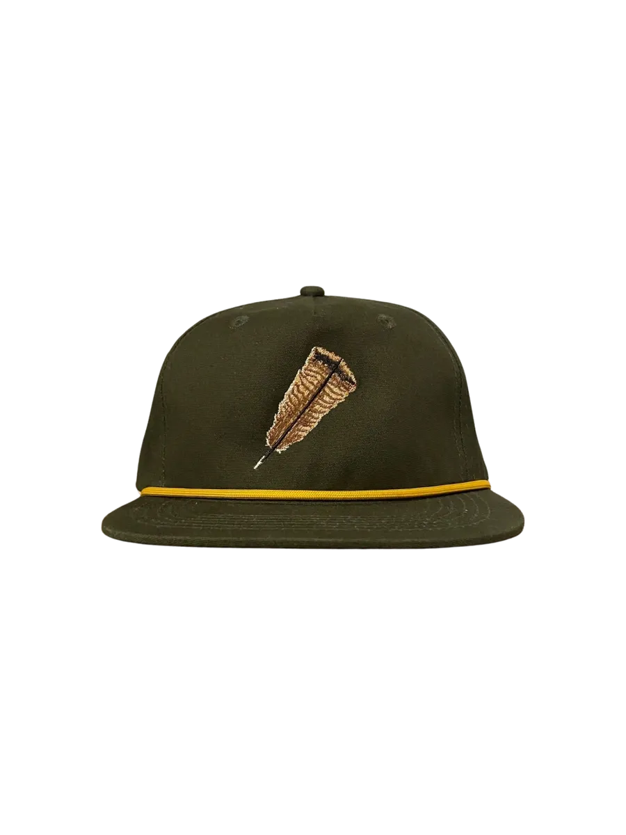 Feather Olive Rope Hat
