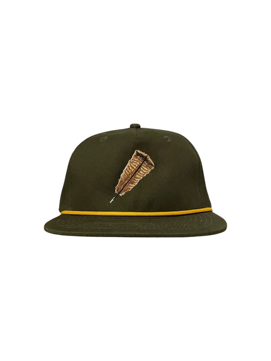 Feather Olive Rope Hat