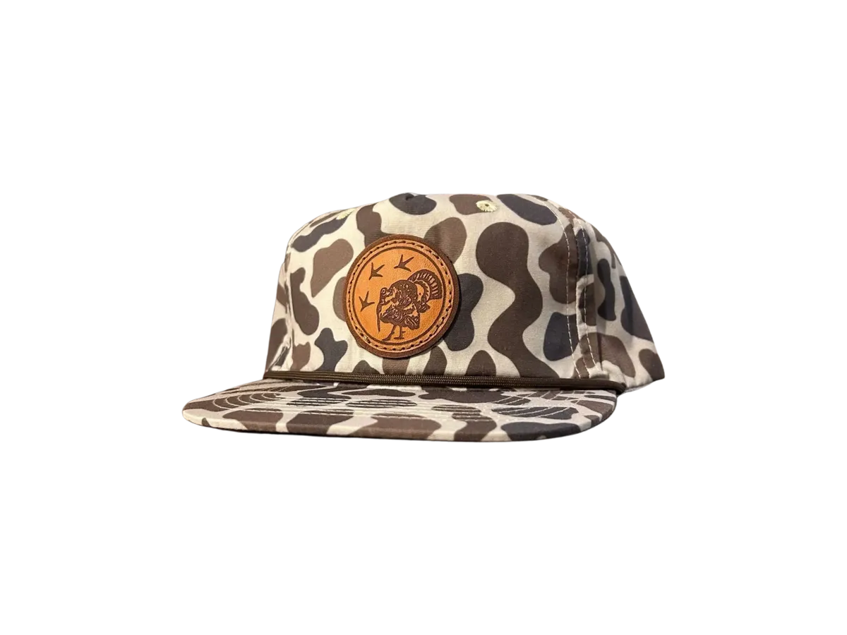 Slough Old School Leather Patch Hat